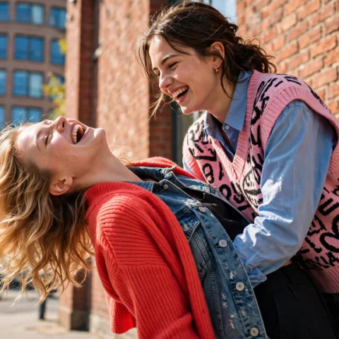 Unfiltered Joy: Capturing Spontaneous Moments of Friendship in the City